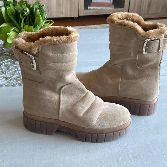 New free people fable faux fur sand suede boots size 38 (US 8) - Picture 8 of 13